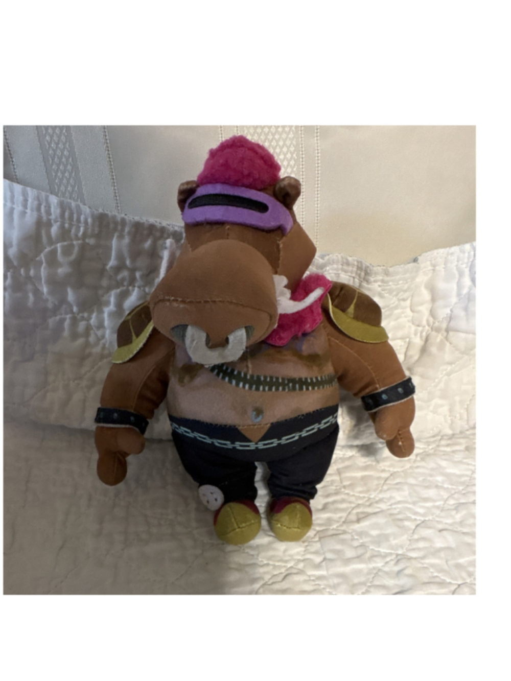 Paramount Rocksteady Rhinoceros Plush Stuffed Animal Brown Pink 2023